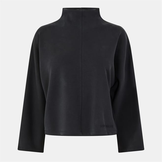 Cupro Relaxed Fit Mock Neck Sweatshirt