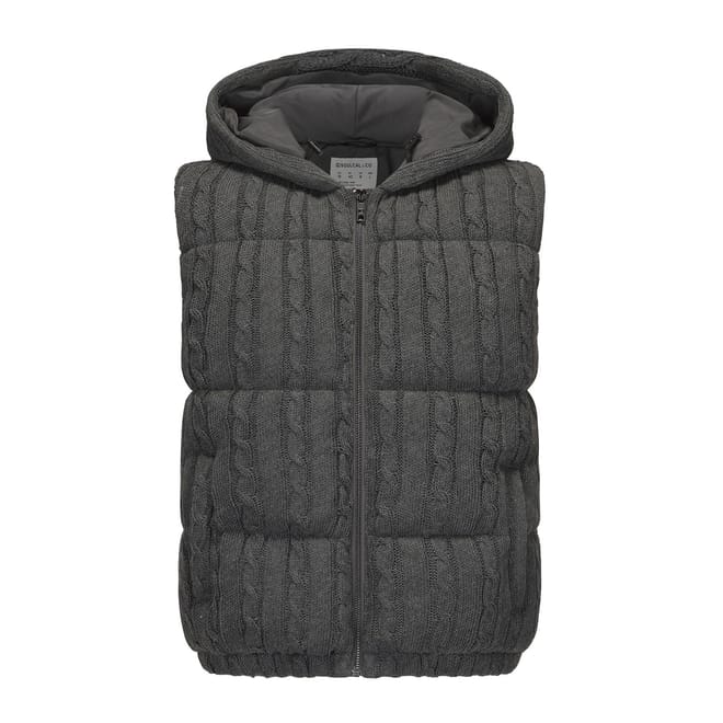 Cable Knit Hooded Gilet