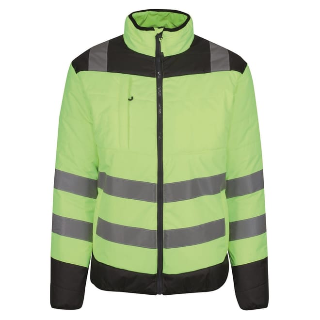 High Neck Reflective Ribbon Puffer Jacket