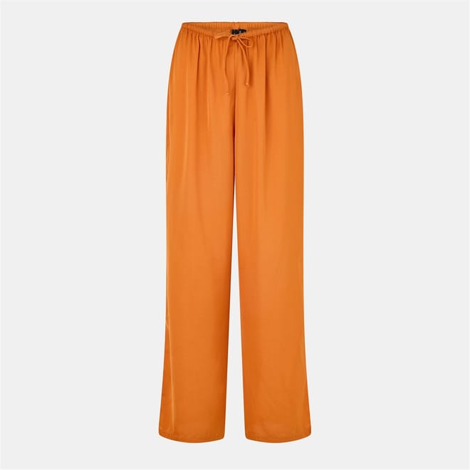 Anita Solid Patterned Wide Leg Pants