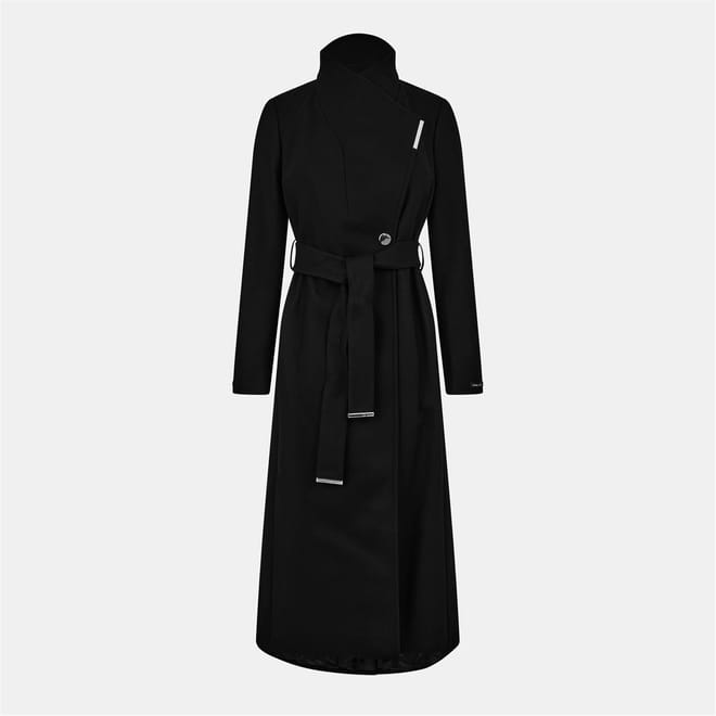 Belted Wool Wrap Coat