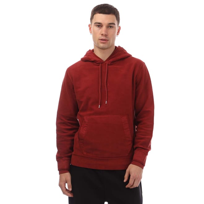Diagonal Fleece Emerized Hoodie