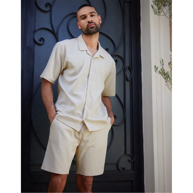 Ribbed Bermuda Chino Shorts