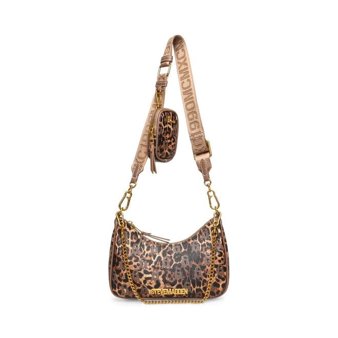 Madden Cross Body Leopard Patterned Handbag with Chain