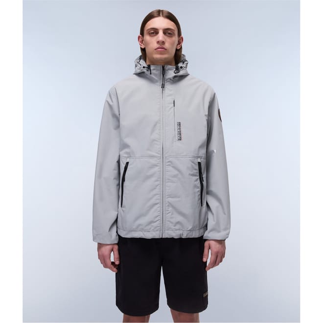 Tundra Ultimate Hooded Drawstring Solid Patterned Rain Jacket