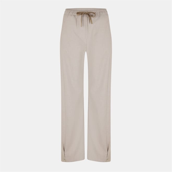 Solid Patterned Straight Leg Pants