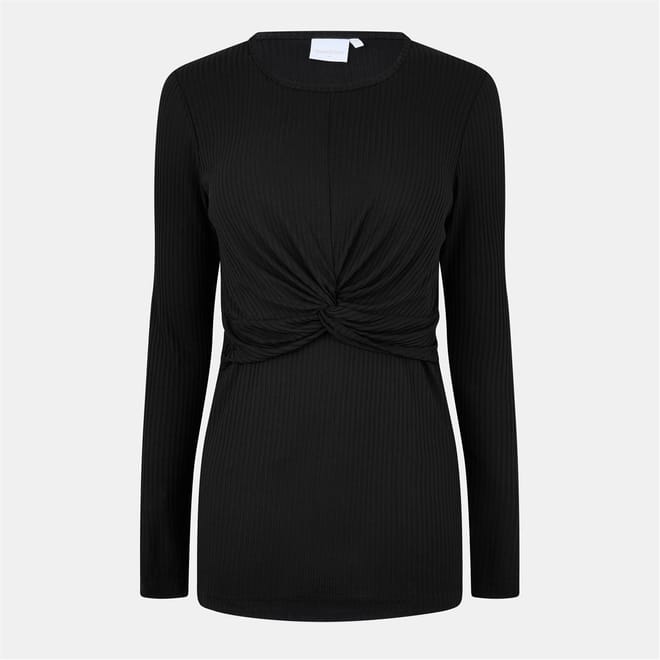 Slim Fit Long Sleeve Crew Neck Blouse
