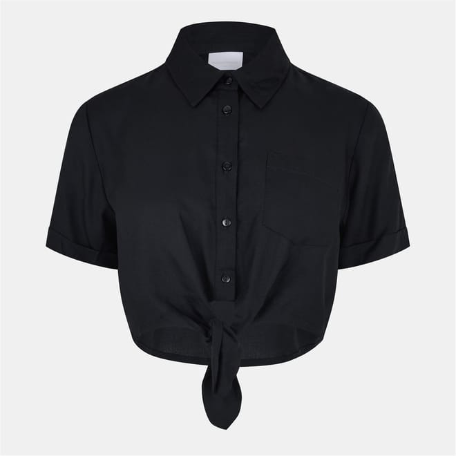 Cropped Regular Fit Short Sleeve Shirt