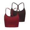 2 Pack Snug Fit Cropped Bra