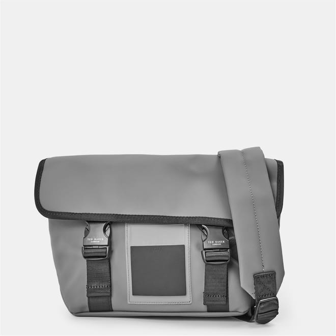Rubberised Cross Body Bag with Buckles