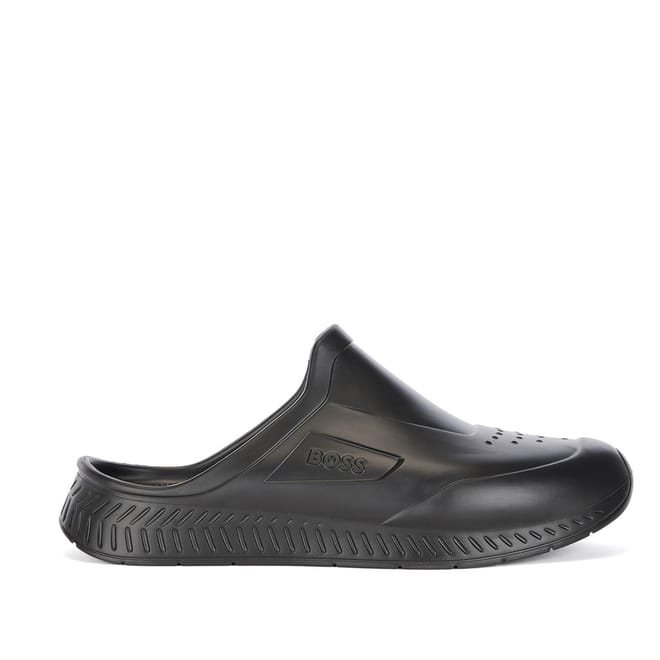 R Rubber Closed Toe Slide Sandals
