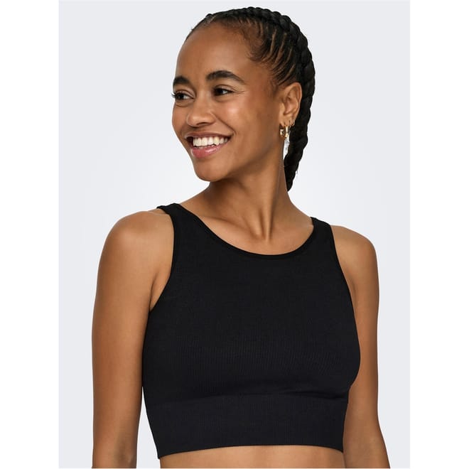 Cropped Slim Fit Scoop Neck Tank