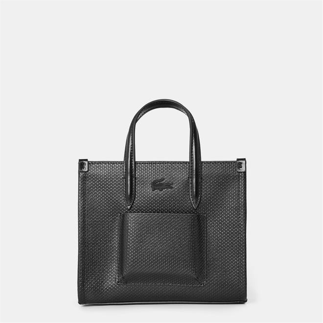 Textured Tote Handbag with Detachable Strap