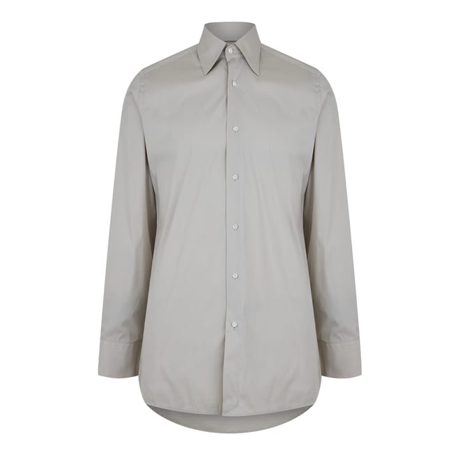 Collared Neck Point Collar Long Sleeve Shirt