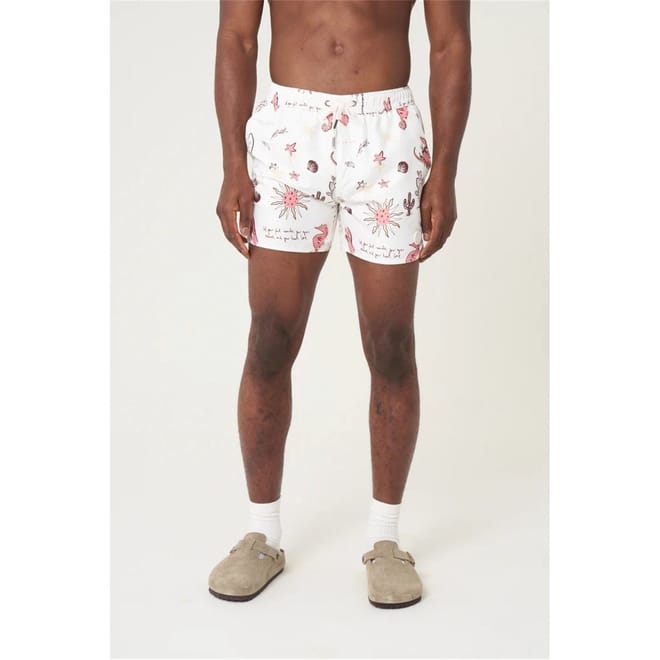 Regular Fit Graphic Print Swim Shorts