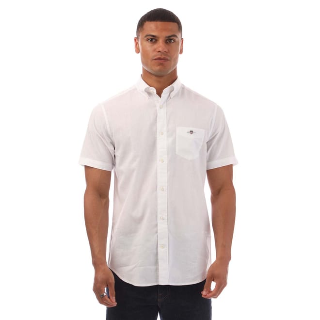 Regular Fit Cotton Linen Short Sleeve Shirt