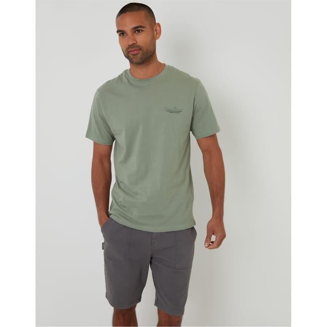Buzzard Text Graphic Regular Fit Crew Neck T-Shirt
