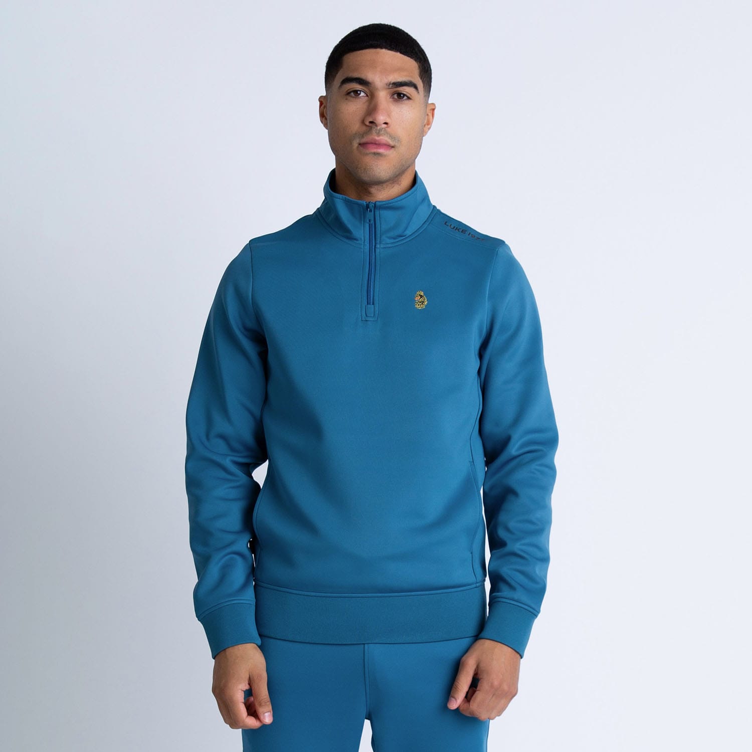 Luke Luke1977 Redwood Funnel Neck Full Zip Sweatshirt - Mid Marl Grey