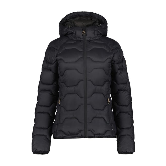 Solid Patterned Hooded Puffer Jacket