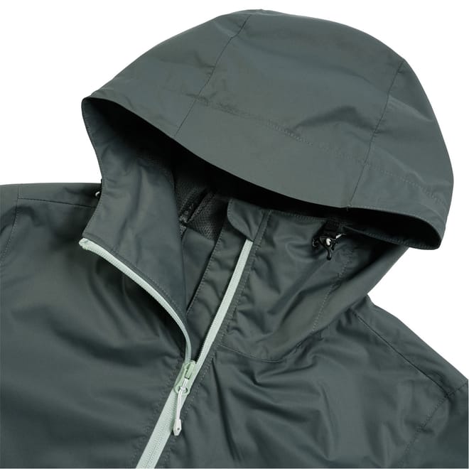 Branchville Hooded Solid Patterned Rain Jacket