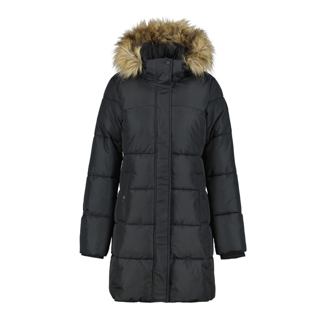 Adaire Hooded Solid Patterned Puffer Jacket