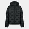 Solid Patterned Hooded Puffer Jacket