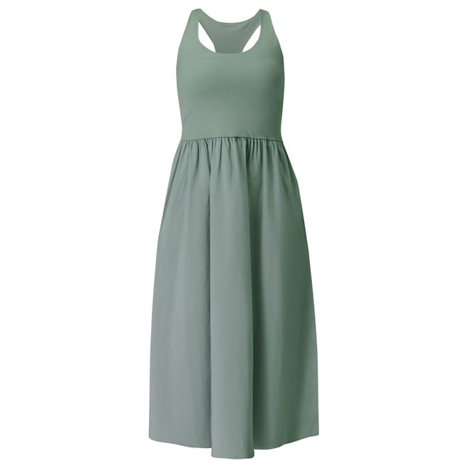 Scoop Neck Midi A-Line Dress