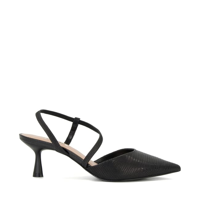 Snake Skin Textured Low Heel Mules