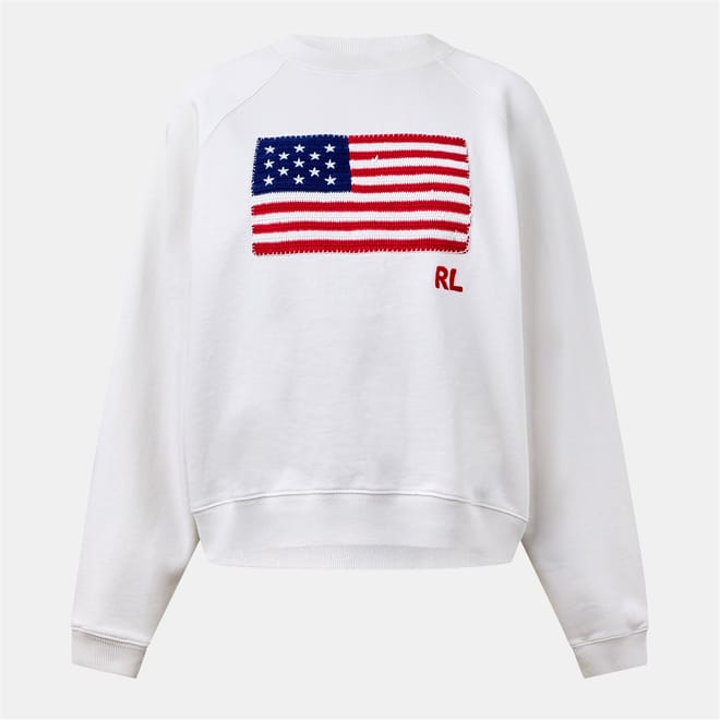 Flag Relaxed Fit Long Sleeve Sweatshirt