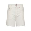 Denim Bermuda Shorts with Frayed Hem