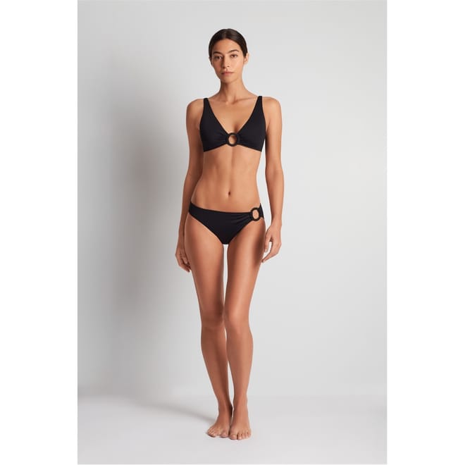 Solid Patterned O Ring Bikini Bottoms