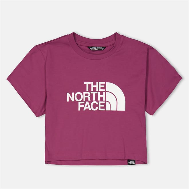 Cropped Relaxed Fit Crew Neck T-Shirt