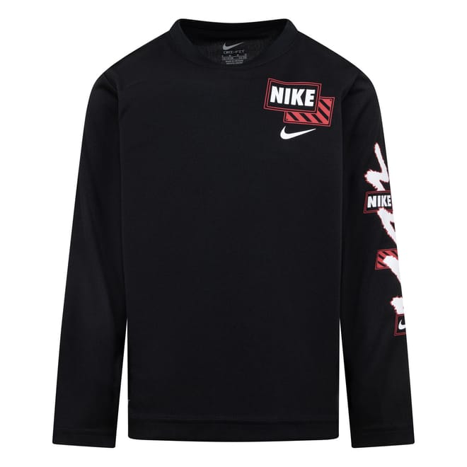 Juniors ADP Swoosh Scribble Long Sleeve T-Shirt