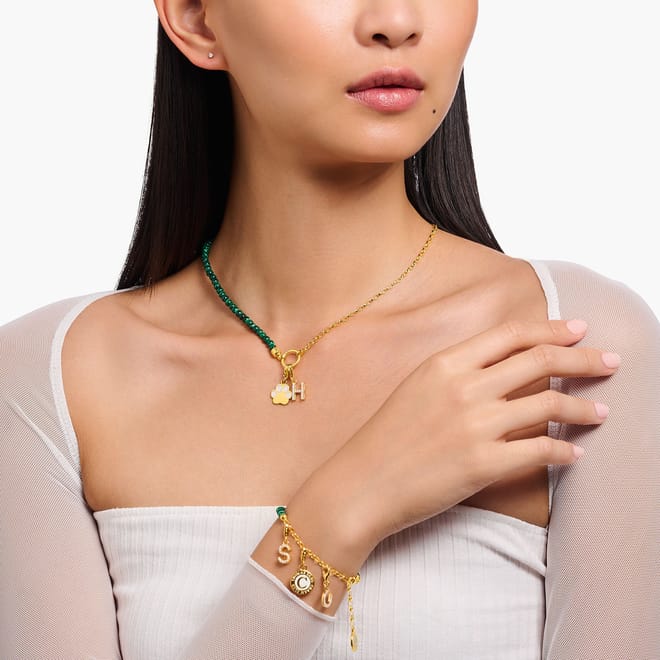 Charm Necklace with Beads