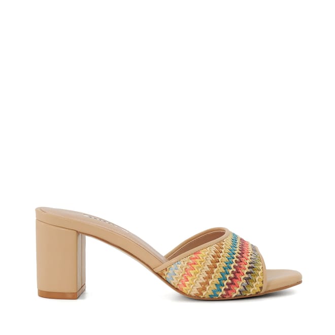 Multicolour Rainbow Crochet Mule Sandals