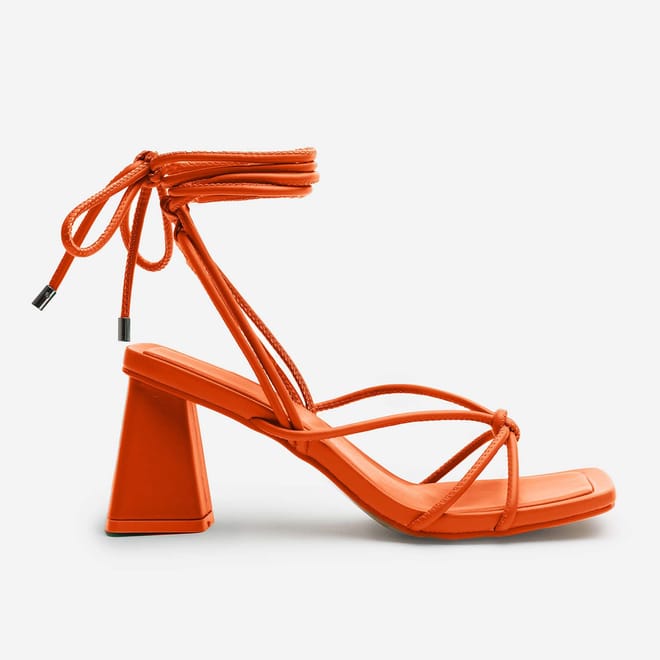 Mid High Strappy Heeled Sandals