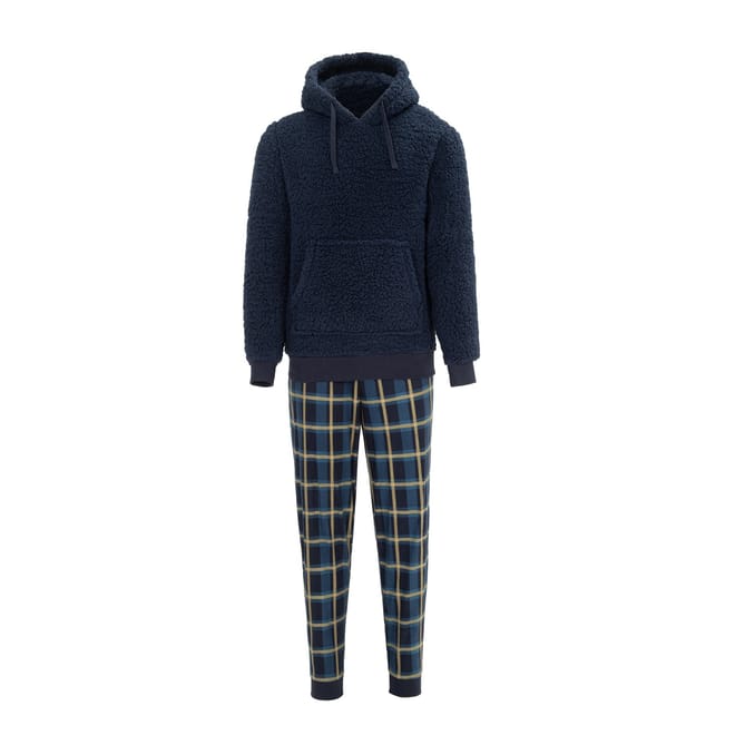 Mens Sherpa Hoody Pyjama Set