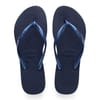 Slim Textured Flat Heel Flip Flops