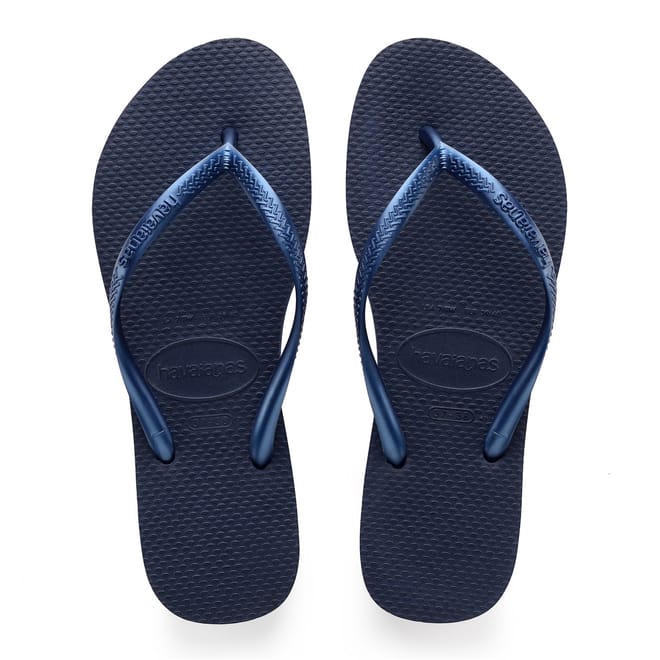 Slim Textured Flat Heel Flip Flops