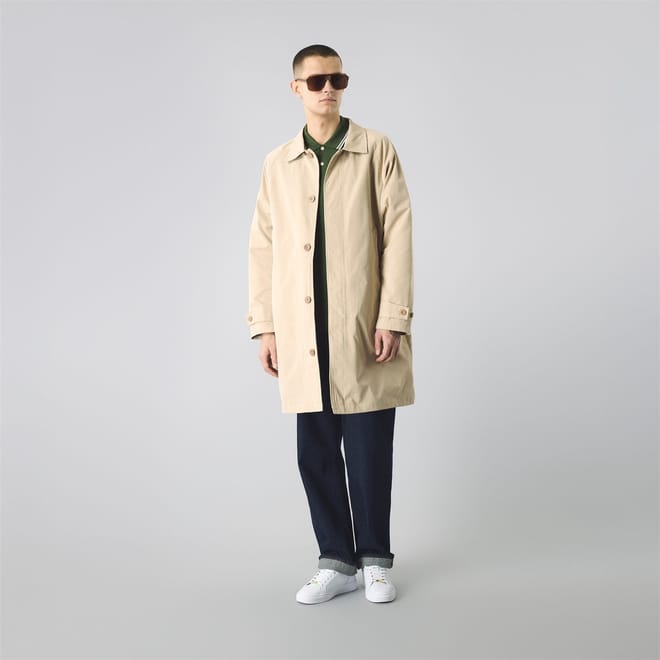 Concealed Button Plaquette Mac Coat