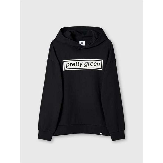 Box Print Regular Fit Hooded Sweatshirt