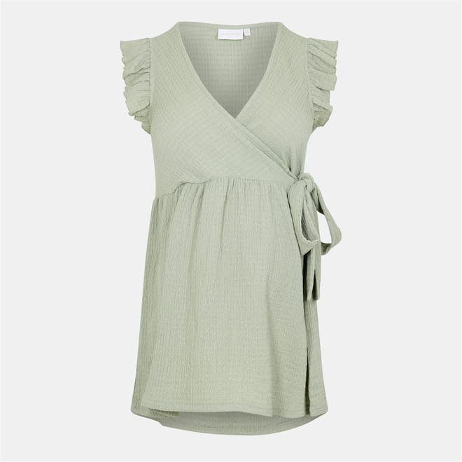 Relaxed Fit V-Neck Long Sleeve Blouse