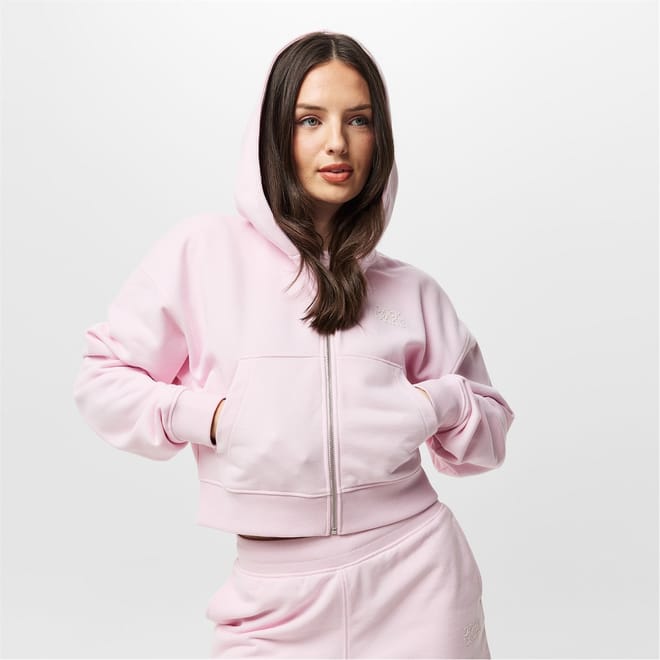 Cropped Relaxed Fit Hooded Sweatshirt