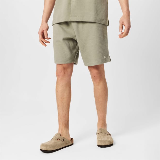 Waffle Bermuda Sweat Shorts with Elasticated Waistband