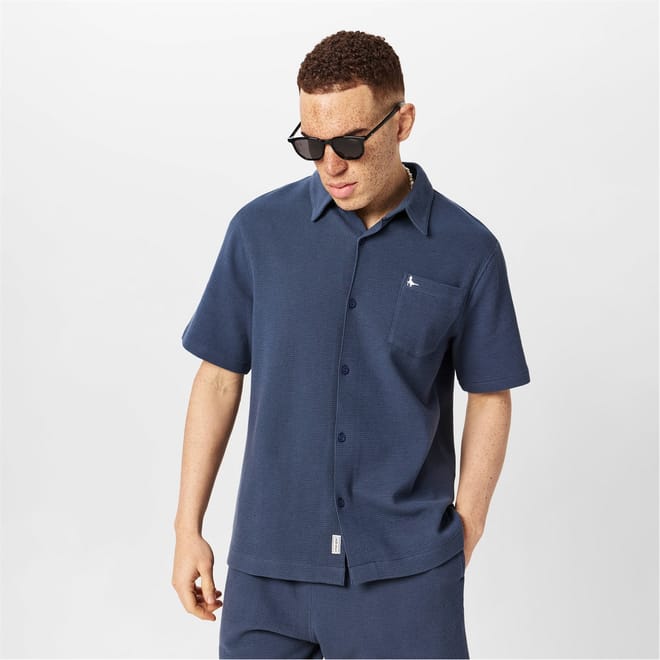 Regular Fit Waffle Short Sleeve Shirt