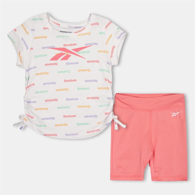 Bike Lettering Crew Neck Short Sleeve T-Shirt and Short Set