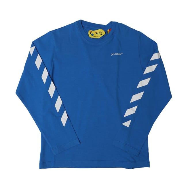 Juniors Helvetica Diagnol Long Sleeve T-Shirt
