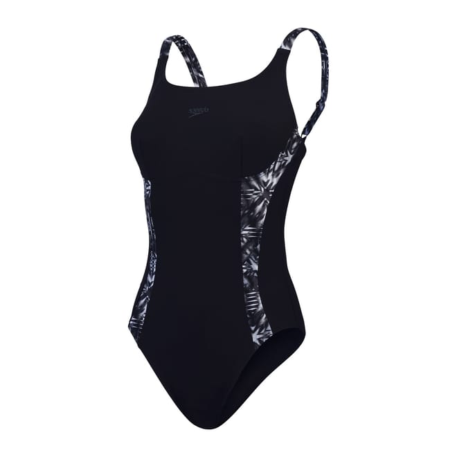 Printed Splice 1 Piece Swimsuit