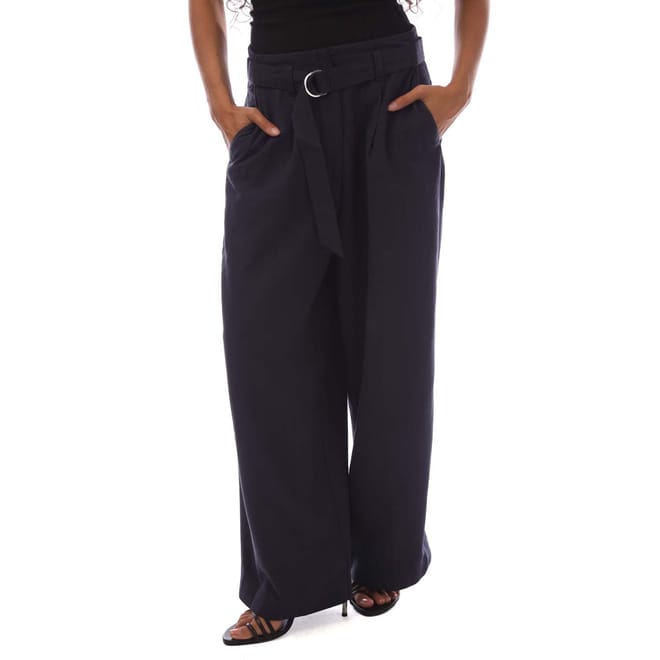 Wide Cropped Belted Pants