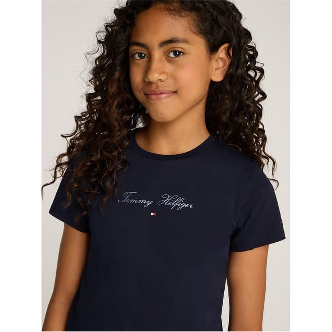 Script Slim Short Sleeve Crew Neck T-Shirt